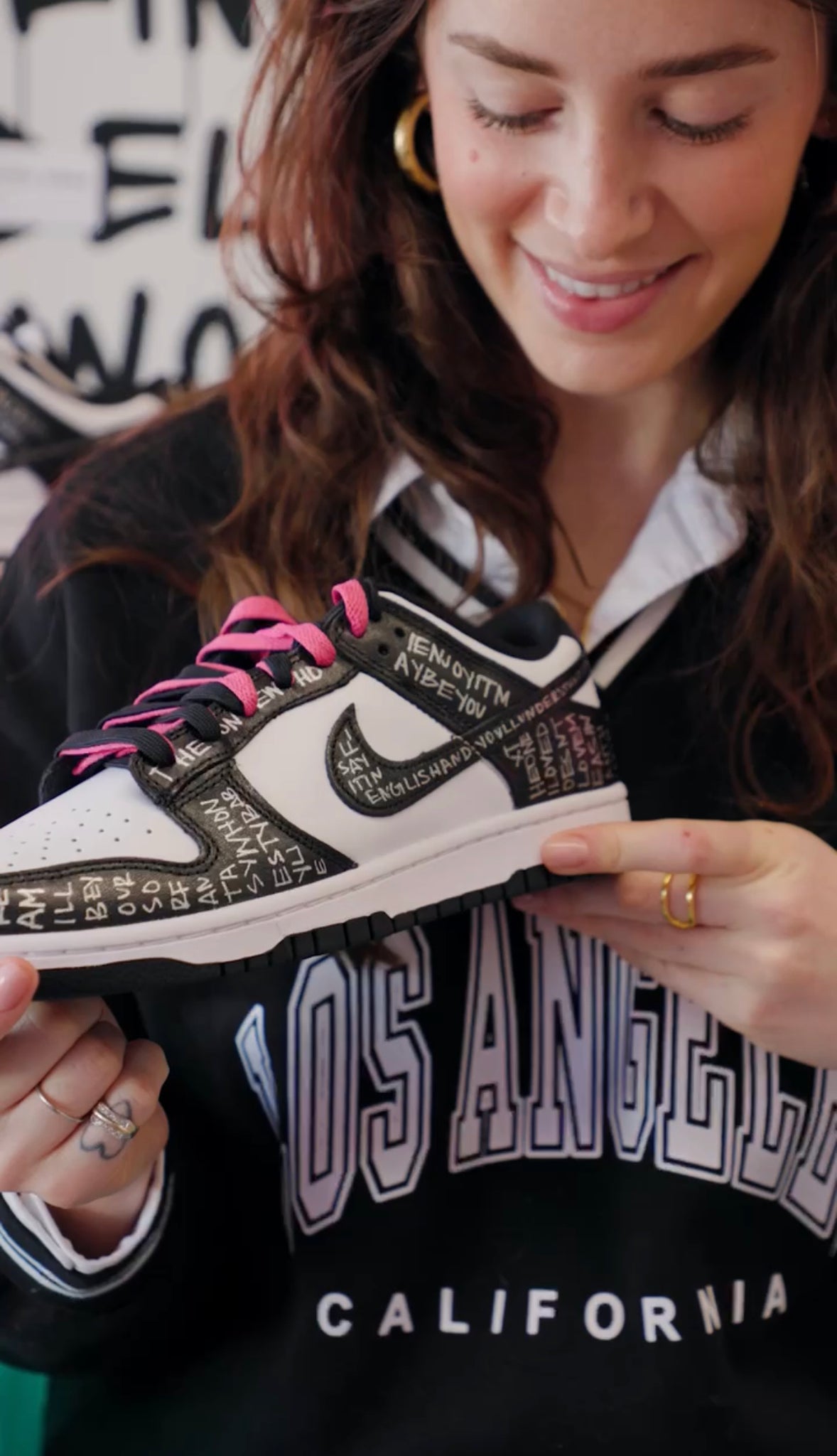 leah kirsch custom nike dunks in collaboration with coca cola