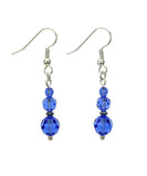 Sapphire Three Bead Birthstone Earrings