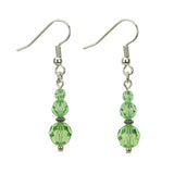 Three Bead Peridot Earrings