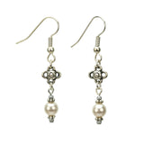 Pearl and Flower June Birthstone Earrings