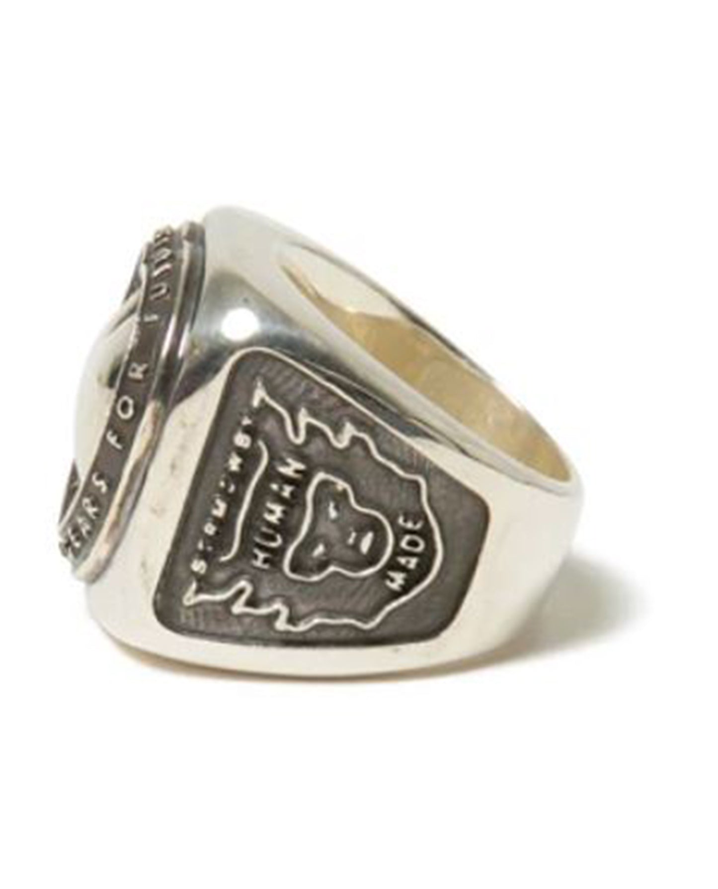 Human Made Heart College Ring Silver – STASHED