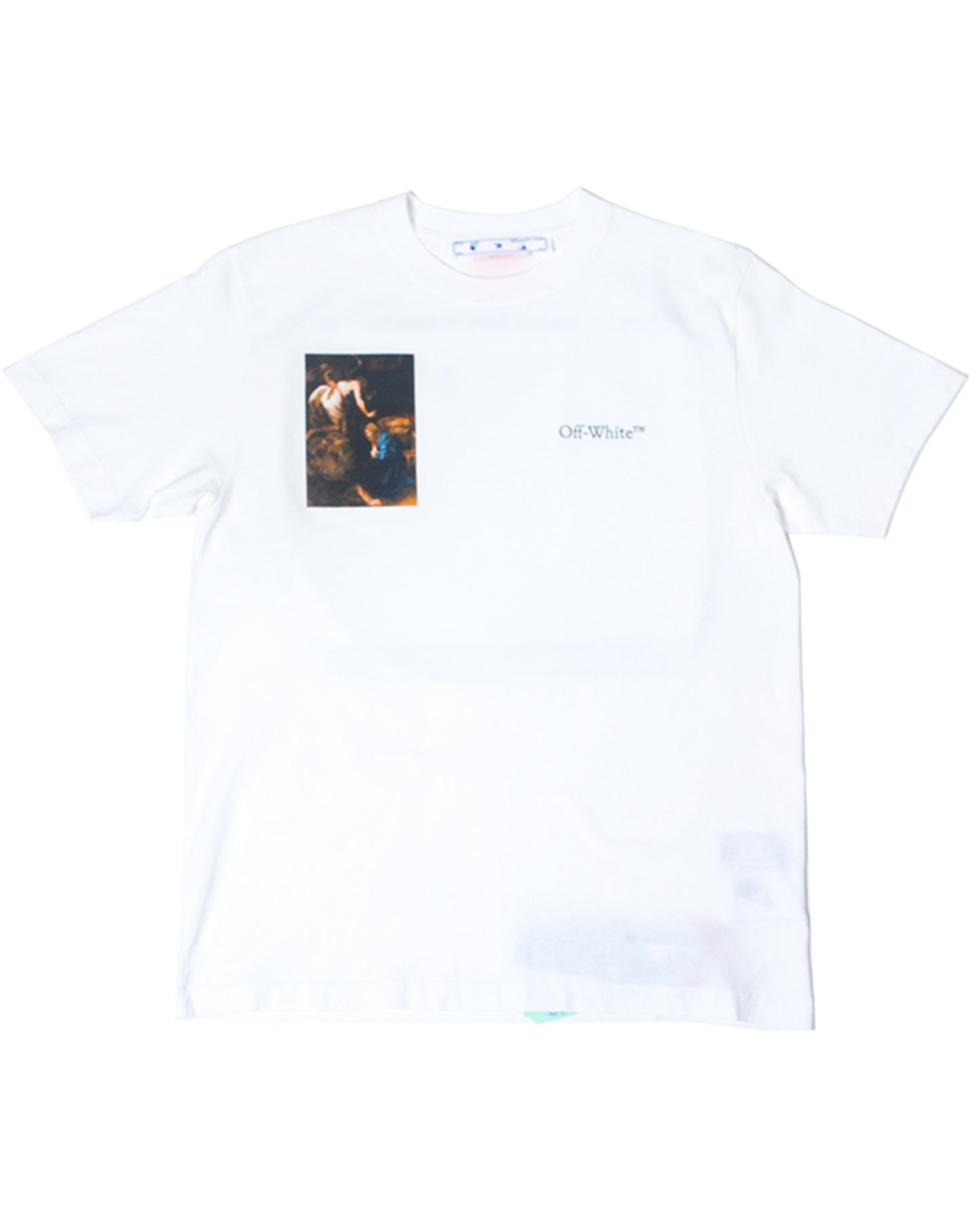 Off-White Caravaggio Arrow Slim Short Sleeve Tee White | STASHED