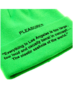 
                    
                      Pleasures Plastic Beanie
                    
                  
