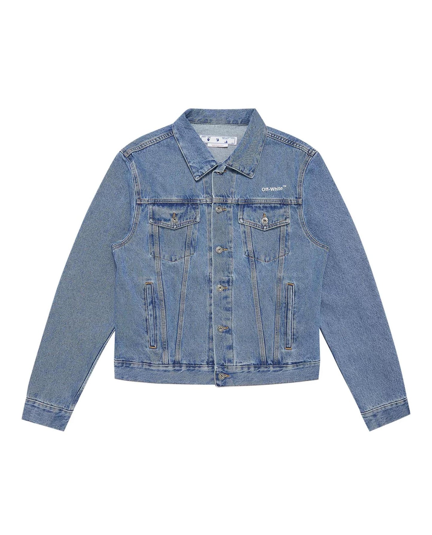 Off-White Diag Tab Slim Denim Jacket | STASHED