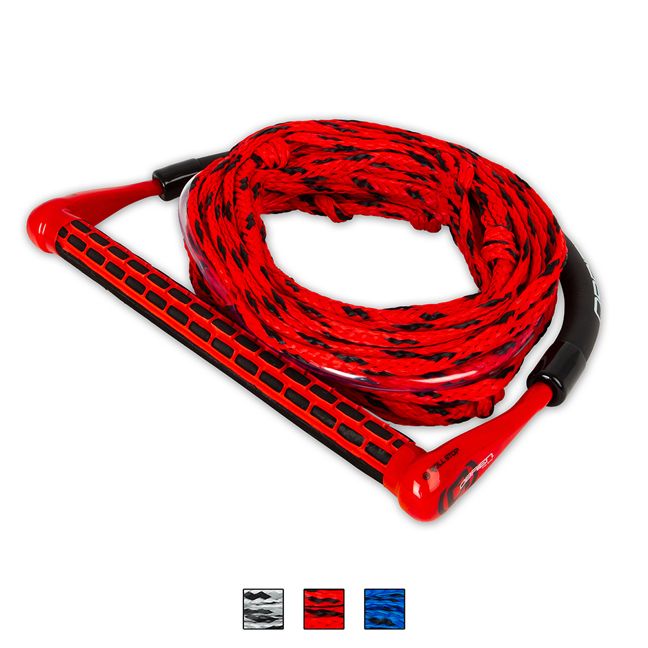 Obrien 4-Section Poly-E Wake Combo Rope W/ Handle Red