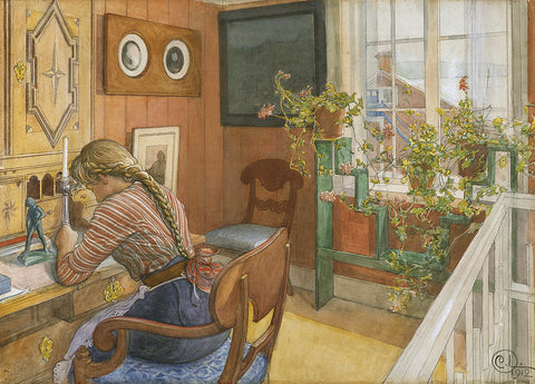 Letter Writing by Carl Larsson