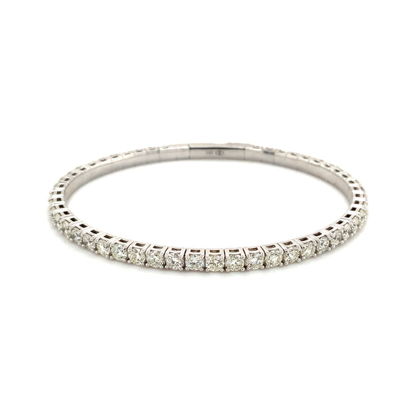 SS/18KY Two Row Diamond Bangle - B07F22-WD-6.5-Y-S