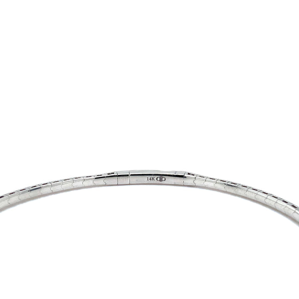 SS/18KY Two Row Diamond Bangle - B07F22-WD-6.5-Y-S