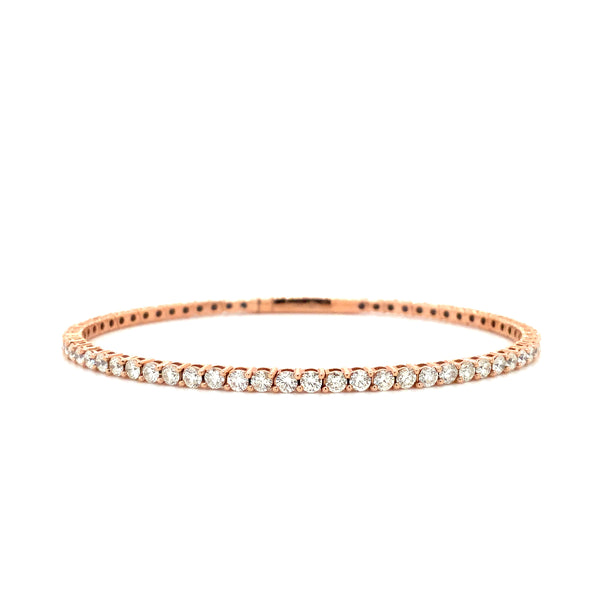 SS/18KY Two Row Diamond Bangle - B07F22-WD-6.5-Y-S