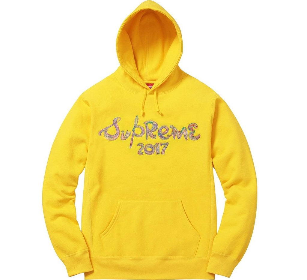 supreme brush logo hoodie