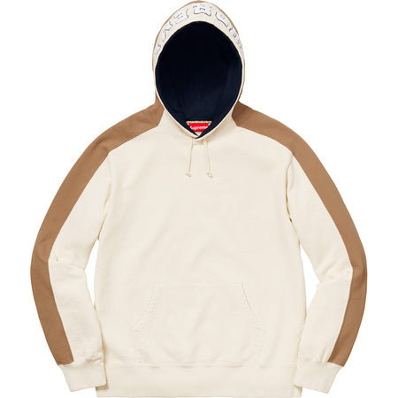 paneled hooded sweatshirt