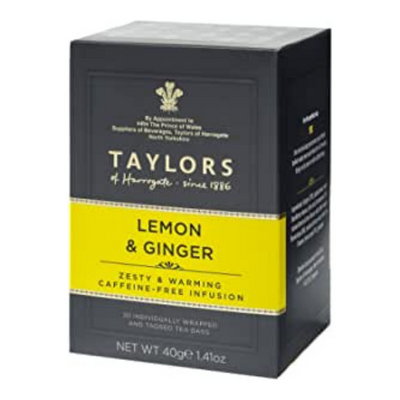 An image of Taylors Of Harrogate Lemon & Ginger Enveloped Tea 20