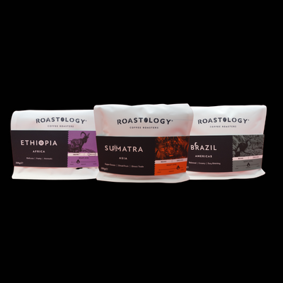 An image of Triple Pack: Sumatra, Brazil & Ethiopia Ground 250g