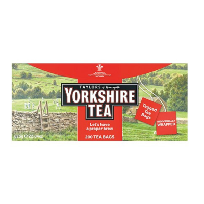 An image of Yorkshire Tea Bags 200 Tagged & Enveloped