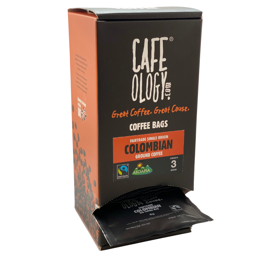 An image of Coffee Bags | Cafeology Colombian Dispenser Box - 20 Bags Strength Guide 3