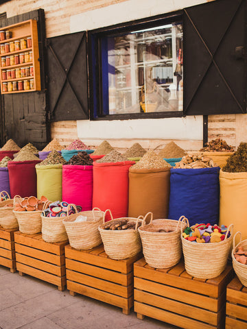 moroccan basket souk hand woven marrakech