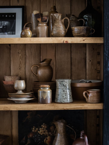 collection of stoneware