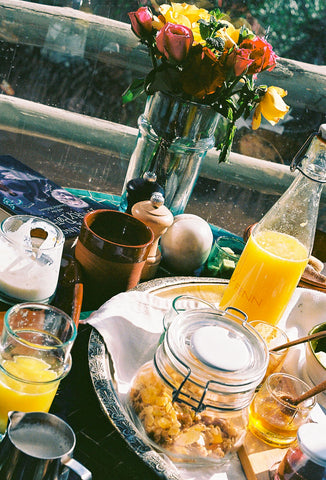 breakfast on the roof at el fenn marrakech morocco