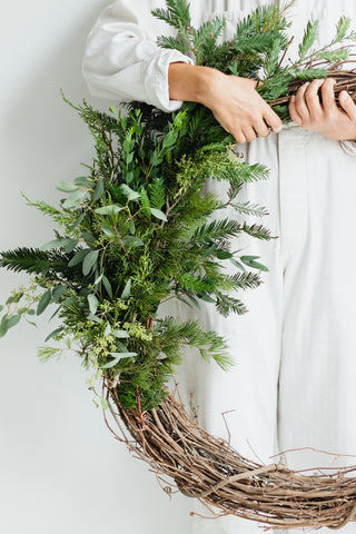 christmas greenery wreath