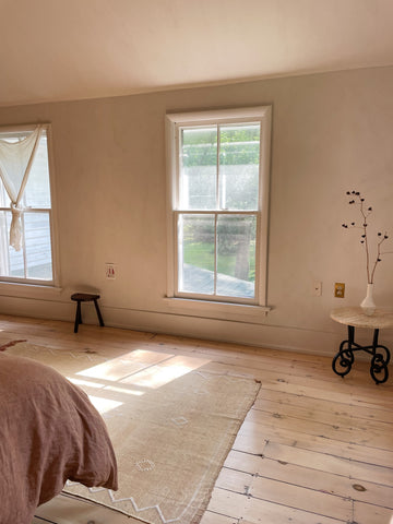 bedroom with wood floors