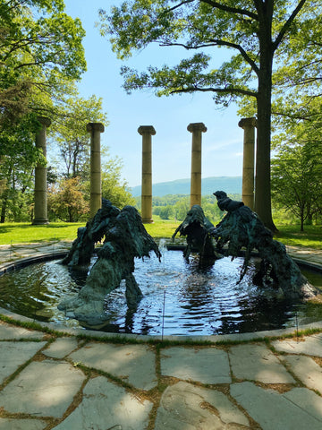 fountain and columns at storm king