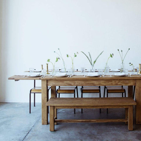 french inspired reclaimed wood farm table