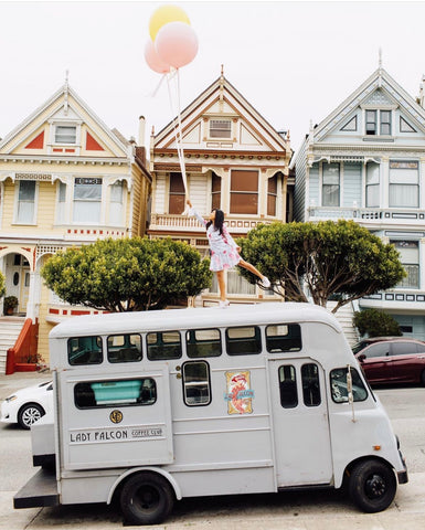 lady falcon coffee club truck sf bay area