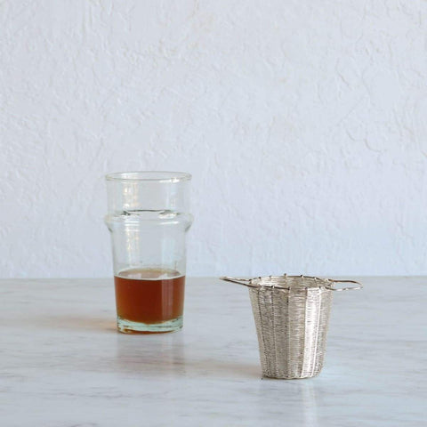 moroccan tea glass with strainer