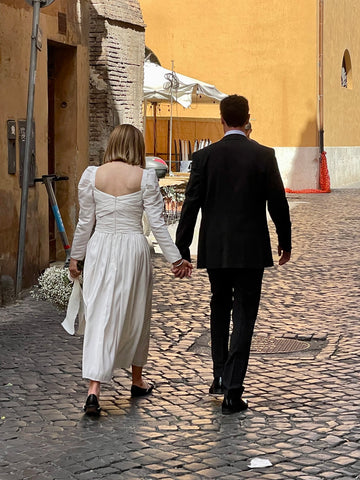 couple walking on street