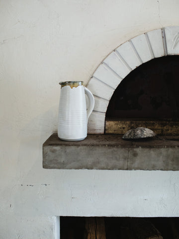 stoneware pitcher brick fireplace pizza oven parkside cafe stinson