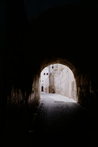tunnel in kasbah tangier morocco