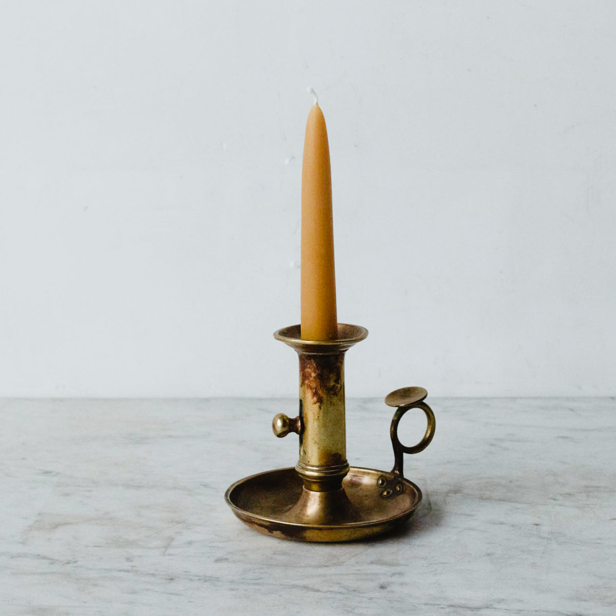 Solid Brass Chamberstick Candle Holder - ELM AVE