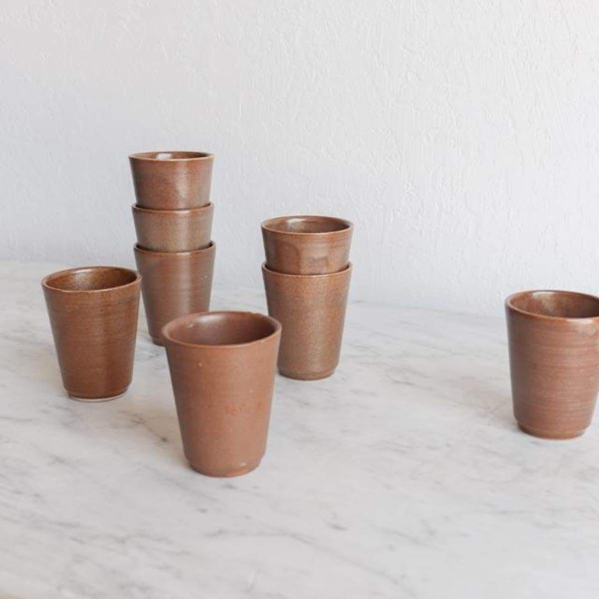 Set of Four Stoneware Tumblers