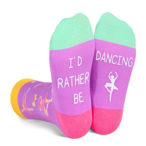 Novelty Joke Ballerina Ballet Socks Pink Size UK 3-7 Christmas Stocking  Filler