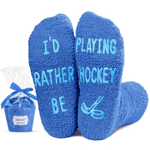 Funny Hockey Gifts for Hockey lovers, Women Men Hockey Socks, Cute Ball Sports Socks for Sports lovers, Unisex Hockey Socks for Men Women Hockey Gifts