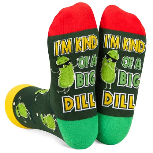 Unisex Novelty Pickle Socks Dill Pickle Socks, Funny Pickle Gifts for Pickle Lovers Men Women, Dill Pickle Gifts, Pun Socks, Funny Socks