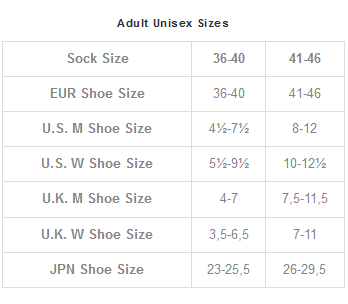 Knitting Sock Measurement Chart