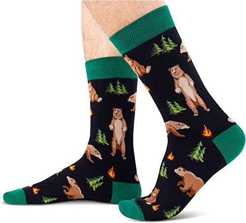 Funny Wolf Gifts for Men Gifts for Him Wolf Lovers Gift Cute Sock Gift –  Happypop