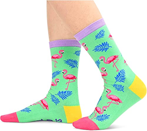 HAPPYPOP Funny Llama Gifts Flamingo Gifts, Novelty Llama Socks Flamingo  Donut Socks for Women Girls