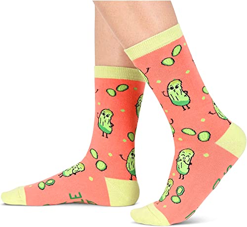 Novelty Pickle Gifts for Women, Anniversary Gift for Her, Funny Food Socks, Women's Pickle Socks, Gift for Mom, Funny Pickle Socks for Pickle Lovers