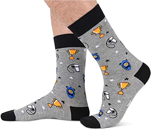 Men's Funny Gray Cozy Coach Socks Coach Gifts – Happypop