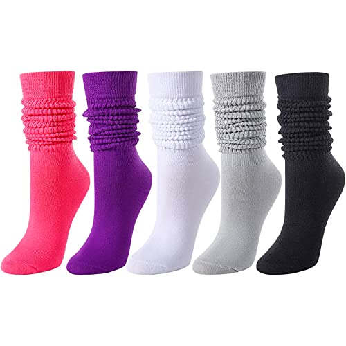 Scrunch Socks Women, Cotton Long High Tube Socks, Fun Cute Colorful Sl –  Happypop