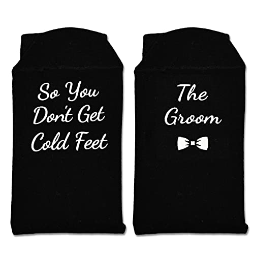 Socks for the Groom Against Cold Feet Heart Wedding Socks 