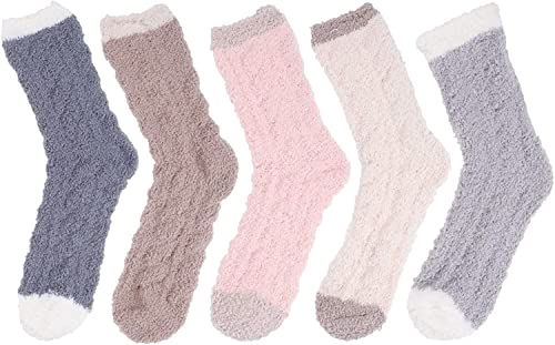 Fuzzy Anti-Slip Socks Non Slip Fluffy Slipper Socks for Women Girls wi –  Happypop