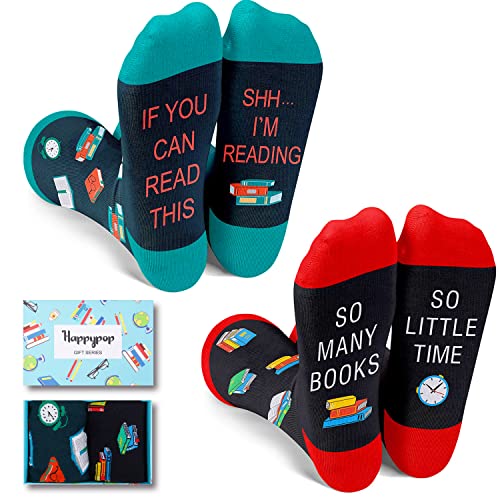 Funny Book Socks for Women, Novelty Women's Reading Socks, Book Lovers –  Happypop