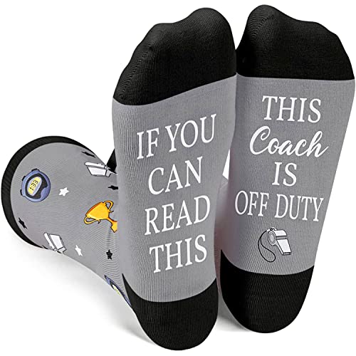 Men's Funny Gray Cozy Coach Socks Coach Gifts – Happypop