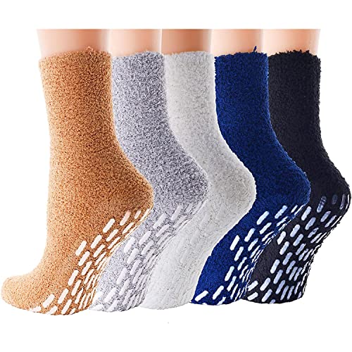 TeeHee Cute Comfy Cozy Fuzzy Slipper Socks for Women 2-Pack (R2029CRW) –  TeeHee Socks