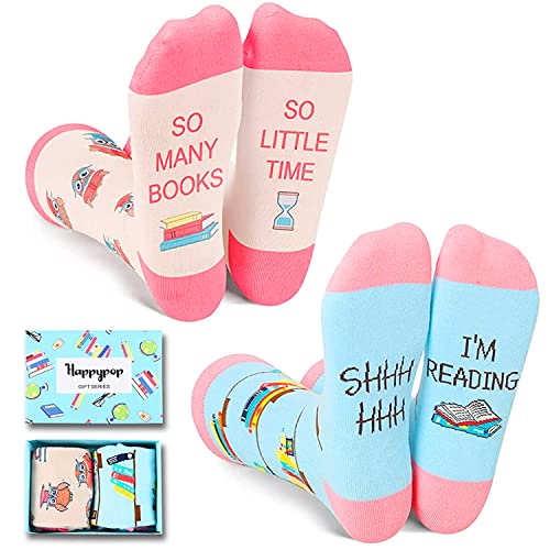 Funny Book Socks for Women, Novelty Women's Reading Socks, Book Lovers –  Happypop
