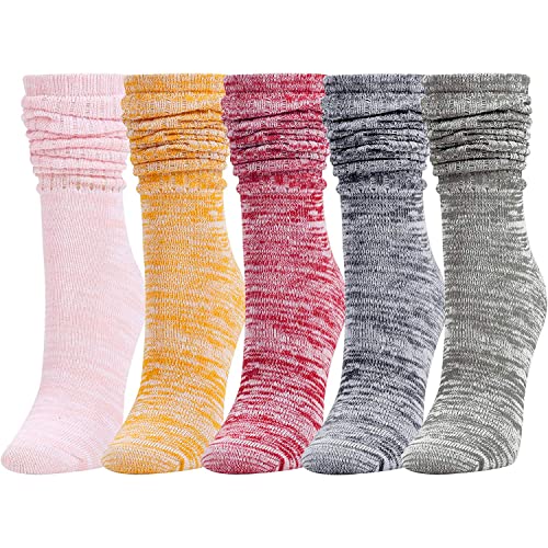 JDEFEG Scrunch Socks Crock Socks Women Girls Print Stripe Casual Non Slip  Warm Winter Mid Cute Socks Women's Socks Size 10-13 Socks for Women B