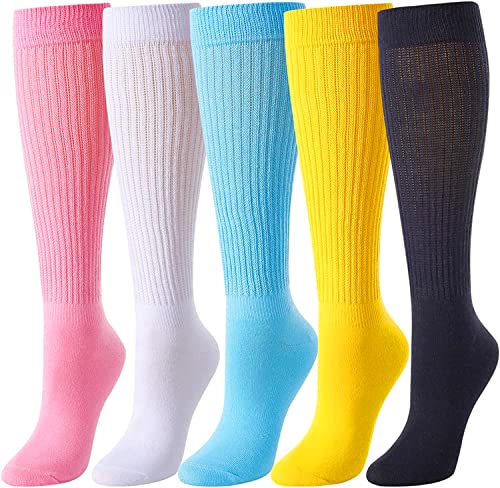 JDEFEG Scrunch Socks Crock Socks Women Girls Print Stripe Casual Non Slip  Warm Winter Mid Cute Socks Women's Socks Size 10-13 Socks for Women D 